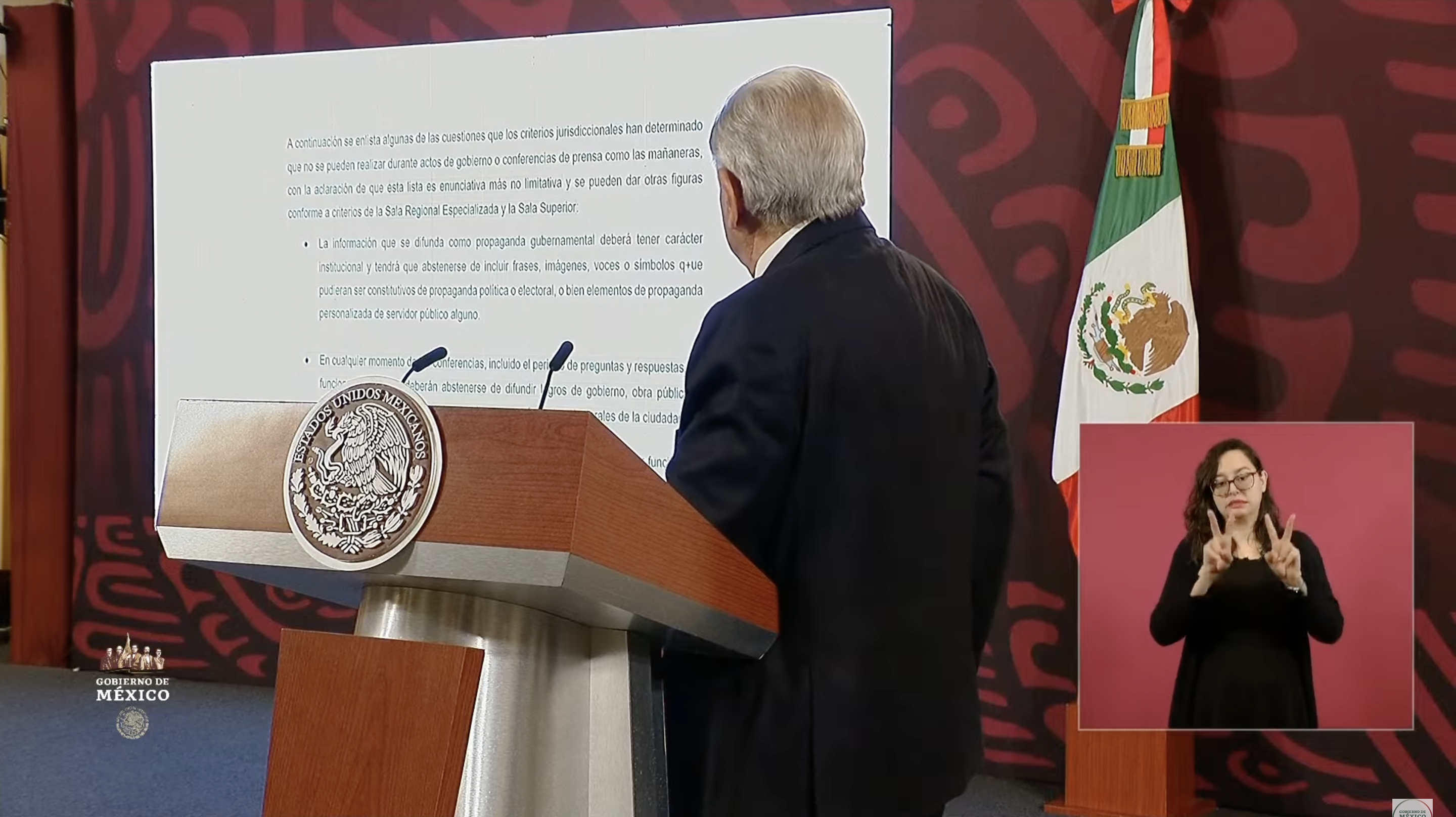 El presidente Andrés Manuel López Obrador en conferencia de prensa del 1 de marzo